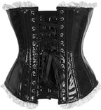 Daisy corsets Women's Daisy Corsets Womens Patent Pvc Vinyl Steel Boned Overbust Corset Waist Cincher Bustier Top
