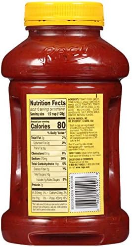Ragu Chunky Super Chunky Mushroom Pasta Sauce with Hearty Mushrooms, Diced Tomatoes, and Italian Herbs and Spices, 45 OZ