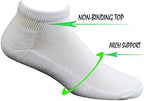 Yomandamor Mens Cotton Diabetic Low Cut Socks with Seamless Toe,5 Pairs