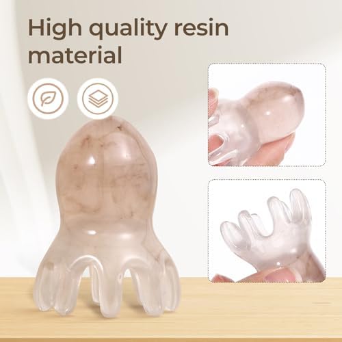 2Pcs Head Massager Scalp Tool Manual Scalp Massagers Comb Head Massage Tools for Deep Relaxation, Manual Acupressure Tool with 8 Legs