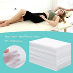 Disposable Bed Sheets for Massage Table 100 Pcs 31" x 71" Waterproof Massage Table Sheets Soft Non Woven Fabric SPA Massage Table Bed Cover Breathable for Beauty Tattoos Waxing Travel (White)
