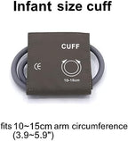 NIBP Cuff with BP12 Connector for Infant, 10-15 cm Single Tube Reusable PU Brown Replacement Blood Pressure Cuff with Inner TPU Airbag