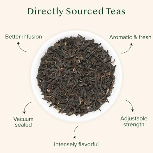 VAHDAM Original English Breakfast Tea (340g/12oz) 170+ Cups | Non GMO, Gluten Free | Strong & Aromatic Loose Leaf | Unblended Single Origin | Vacuum Sealed Pack