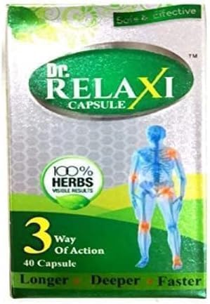 Rajasthan Herbals Dr. Relaxi (40 Capsules Each) | 100% Safe & Pure Natural Ingredients (Pack of 2)- by GSKT (Buy 4 Order GET 1 Order Free Total 10 Pack)