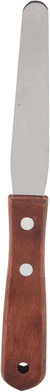 Spatula Metal Wax Applicator 19x3x2 Wax Spatula Metal Wax Mixing Knife Applicator Hair Removal Tool with Wooden Handle
