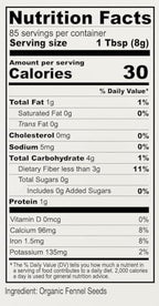 Anthony's Organic Fennel Seeds, 1.5 lb, Whole Seeds, Non-Irradiated, Gluten-Free, Non-GMO