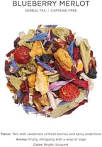 Tea Forte Blueberry Merlot Premium Caffeine-Free Herbal Tea Blend Event Box, Bulk Pack 40 Count, 10 per tray Individually Wrapped Handcrafted Pyramid Infusers