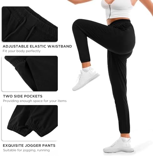 Stanpetix Women’s Joggers with Pockets - Lightweight Athletic Sweatpants for Running Yoga Exercise