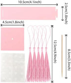 24 PCS 2026 Graduation Cap Cupcake Toppers with Tassel Congrats Grad Cap Class of 2026 Cupcake Picks Mini Graduation Caps Decorations for 2026 School Graduate Party Cake Decorations Supplies Pink