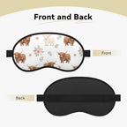 Highland Cow Blackout Sleep Mask Unisex Soft Breathable Eye Masks with Elastic Strap