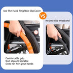 Wheelchair Push Rim Covers, 24/22/20 Inches Wheelchair Rim Covers Non-Slip Rear Wheel Grips Accessories, Wear-Resistant Silicone Wheelchair Hand Push Cover Cuttable(Black-1pcs)