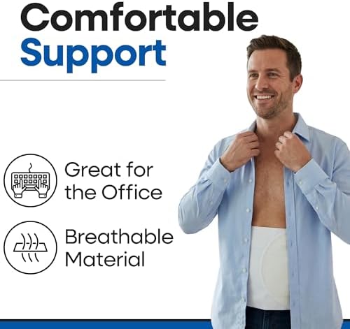 Abdominal Binder Post Surgery Tummy Tuck | Postpartum Belly Band Wrap | Post C Section Belly Binder | Stomach Compression Hernia Belt For Men or Women After Pregnancy, Hysterectomy Belly Band (L/XL)