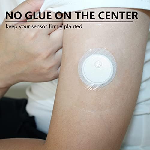 Sensor Covers for Libre 3, Waterproof-50 Pack Overpatch for Lbre 3 Plus,Transparent CGM Adhesive Patches Lasting to 14 Days-Without Hole-HECHUAN