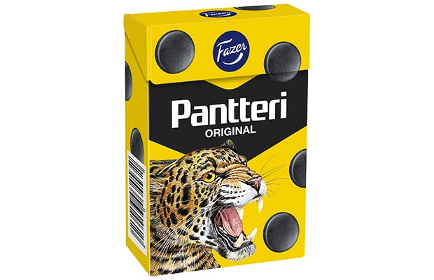 Fazer Pantteri Original salty liquorice Pastilles 10 Boxes of 70g 25oz