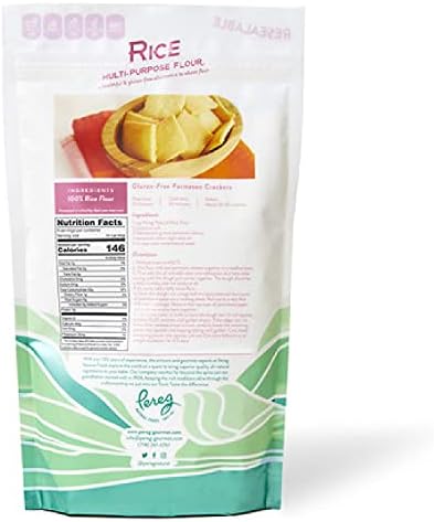 Premium Quality White Rice Flour (14 Oz) | Made From Ground White Rice for Gluten-Free Baking | Gluten-Free, Vegan, Non-GMO & Kosher