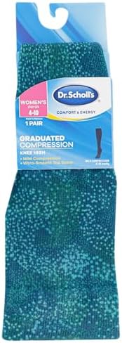 Dr. Scholl's Women's Graduated Compression Nature Dot Print Knee High Socks 1 Pair Pack