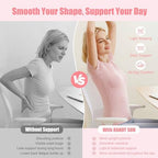 RANDY SUN Ultra Thin Back Brace, Lightweight Breathable for Women & Men, Invisible Lumbar Support Belt for Lower Back Pain Relief and Posture Correction Beige S/M(Waist:26"-28")