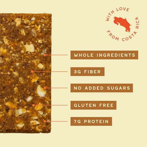 PEJI BAR Superfood Energy Bars | Morning Blend Banana Pineapple Coffee Flavor | Gluten Free, 7g Protein, Fiber, Whole Ingredients, No Sugar Added | Adventure Ready Snack, 12 Count