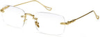 TERAISE Frameless Metal Reading Glasses for Men/Women Blue Light Blocking -Rimless Fashion Comfortable Computer Eyeglasses