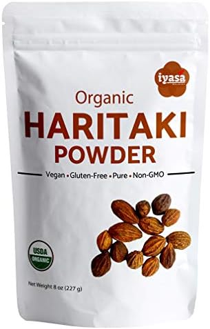Organic Haritaki Fruit Powder Harde Harad Terminalia chebula Kadakapudi 16 Oz 453 GM 1 Pound Digestion Gas Relief Healthy Bowel Function Ayurveda Superfood Resealable Pouch