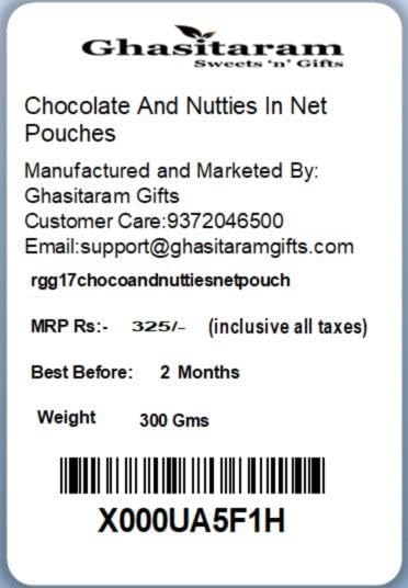 Ghasitaram Gifts Valentine Gifts Chocolate - Chocolate And Nutties In Net Pouches