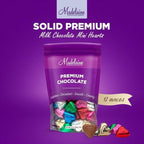 Madelaine Milk Chocolate Mini Hearts, Individually Wrapped Rainbow Foil - Easter Candy Bulk for Kids Classroom, Gifts & Treat Bags, 12 oz