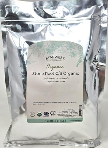 Stone Root Wildcrafted Cut & Sifted - Collinsonia canadensis, 1 lb,(Starwest Botanicals)