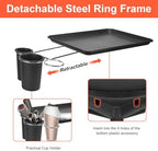 Salon Tray Cart on Wheels, Aluminum Tattoo Tray with Storage Platform, Adjustable Height Service Rolling Tray, Storage Tray Accessory for Salon Spa Dental Use, Rolling Tray Cart