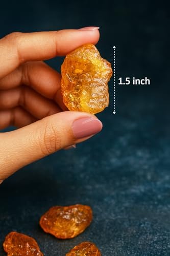 Large 1.25-2.0” Natural Citrine Raw Crystal Stone – Healing Gemstone for Abundance, Prosperity & Positive Energy – Reiki, Meditation & Chakra Balancing – Raw Citrine Mineral for Wealth & Manifestation