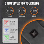 Girasol Heated Neck Wrap Heated Scarf for Neck Pain Relief, Neck Heating Pad with 5000mAh Power Bank, Cordless Thermal Neck Brace Electric Heated Neck Warmer with 3 Heating Levels (Dark Grey)