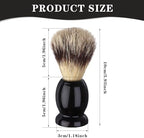 7Pcs Men Shaving Brushes Wood Handle, Professional Salon Tools Hand Crafted Shaving Brush Wood Handle Shave Brushes Handmade Pure Badger Hair Brush for Men Beard