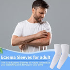 Eurzom 8 Pairs Eczema Sleeve for Adult Teens Eczema Psoriasis Unisex Arm Leg Sleeve for Women Men UV Protection Sleeves(Medium)