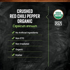 Frontier Co-op Organic Crushed Red Chili Peppers - Kosher | 16 Ounce (Pack of 1)
