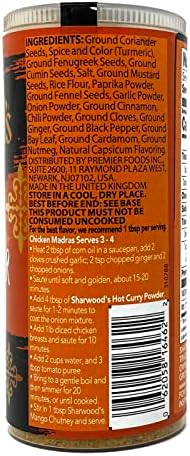 Sharwood's Hot Curry Powder, 3.6 oz (102g), Pack of 2