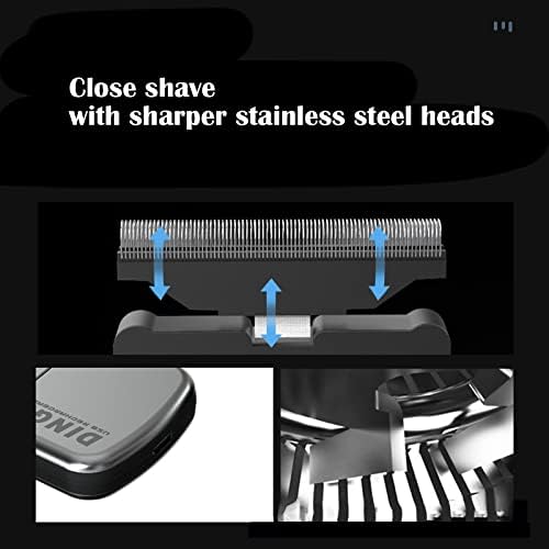 Men's Electric Ultra Thin Rechargeable Razor, Reciprocating Mini Electric Facial Care Beard Trimmer, Cordless USB Travel Razor, Silver