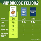 Felicia Gluten Free Pasta, Oat Penne, Organic Multigrain Noodles, Good Source of Fiber, Designed in Italy, Plant Based, Non GMO, 12 Oz, 6 Boxes