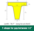 Bed Filler for Headboard, Suitable for Gap 1-2" of King Queen Twin Bed, 78.7'' Long Wedge Sleeping Pillow, Foam Mattress Gap Filler