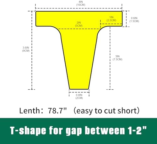 Bed Filler for Headboard, Suitable for Gap 1-2" of King Queen Twin Bed, 78.7'' Long Wedge Sleeping Pillow, Foam Mattress Gap Filler
