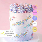 Sprinkle Pop Unicorn Sprinkle Mix| Pastel Pink Purple Blue White Sprinkles with ~10 Unicorn Wafer Paper and Gold Dragees Made in USA for Decorating Princess Birthday Cakes Cupcakes Donuts Cookies, 2oz