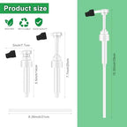 2pcs White Syrup Pump 750ml Glass Bottle White Coffee Syrup Pump with Tip Cap(2) Compatible with Monin Glass Bottles
