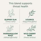 Traditional Medicinals Organic, Throat Coat Tea, Original with Slippery Elm - Supports Throat Health - Kosher, Non-GMO, Caffeine-Free, Compostable - 16 Tea Bags