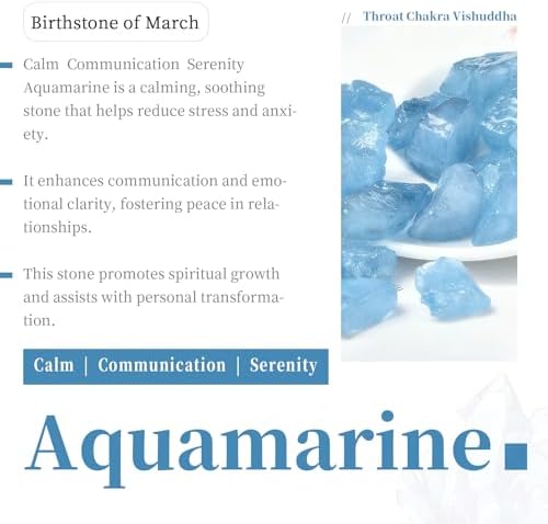 SUNYIK Aquamarine Tumbled Chips Stone Crushed Crystal Quartz Pieces Irregular Shaped Stones 1pound(about 460 gram)