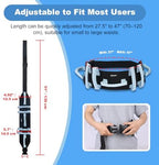 MFE Gait Belt, Anti-Slip Transfer and Walking Assist Belt with 7 Handles and Quaick - Release Buckle, Safety Lift Aid for Seniors, Elderly, Caregivers, Nurses, Therapists, Blue