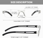 Eyekepper 5 Pack One-Piece Rimless Design Reading Glasses Lightweight Comfortable Readers for Men Women