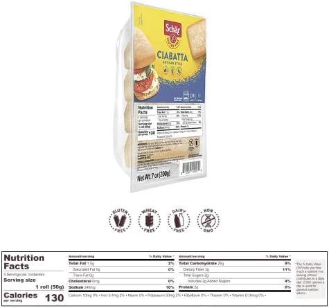 Schar's Gluten Free Ciabatta Rolls - Case of 6
