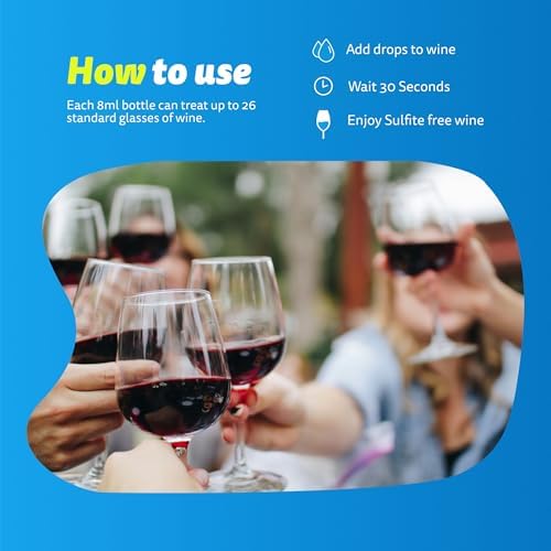 UBfree Wine Drops - 2pk Red & White - Removes Sulfites and Histamines from Red and White Wines | Naturally Eliminate Wine Headaches Sensitivities and Allergies | Odorless Tasteless | Discrete Portable