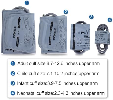 CONTEC Fully Automatic Upper Arm Blood Pressure Monitor 3 Mode 4 Cuffs Without Adapter Electronic Sphygmomanometer