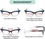 Eyekepper 5-pack Cat Eye Reading Glasses Cute Reader for Women +1.75