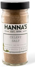 Hanna's Celery Salt, Premium Quality, 4 fl oz Glass Jar