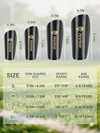 Hryrbay Kids Soccer Shin Guards Toddler Shin Pads with Sleeves and Socks for Age 3-16 Protective Lightweight Soccer Equipment Ideal for Playing Training Inspired by The World Cup